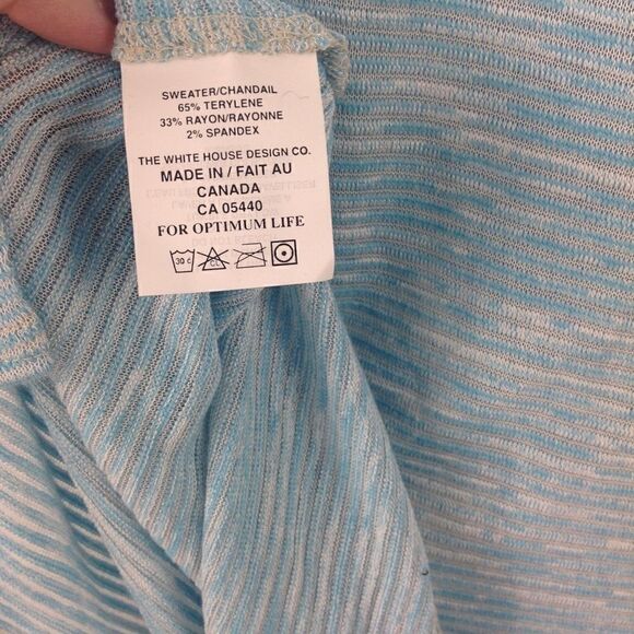 Sympli Slant Top Azure Blue Ribbed Knit Size10 - Picture 7 of 7